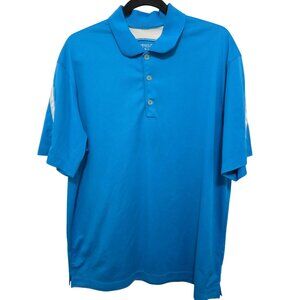 Nike Golf Dri-Fit Blue Polo Shirt Size Large Mens Short Sleeve Athletic Wear